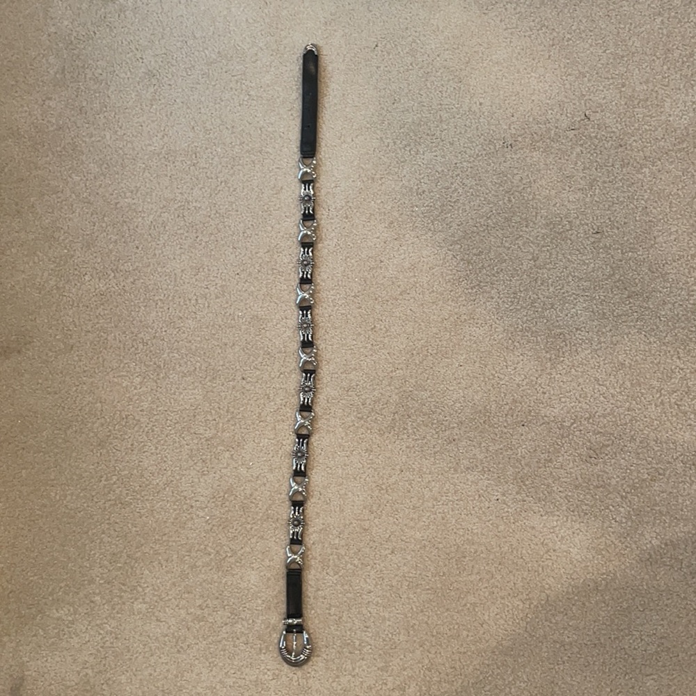 Black belt with Silver Detailing